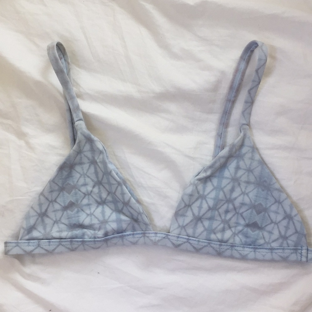 Midori printed blue bikini top